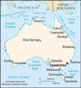 map Australia