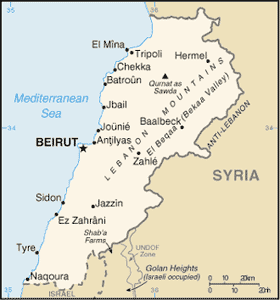 map Lebanon