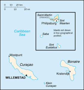 map Netherlands Antilles