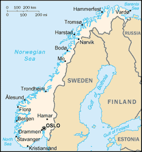 map Norway