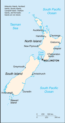map New Zealand