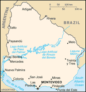 map Uruguay